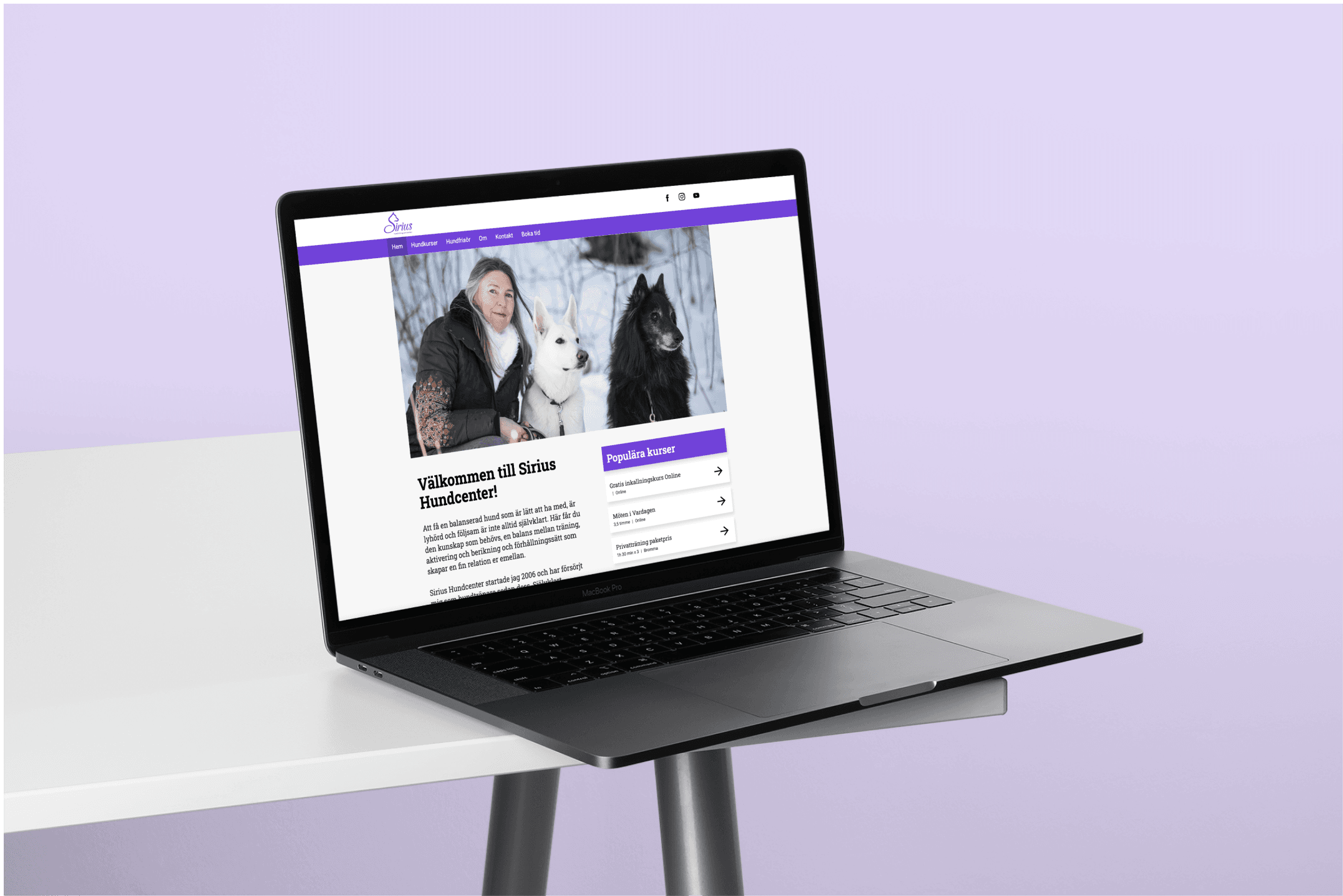 A new website for dog training